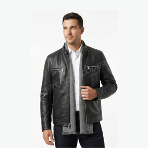 Blouson Bomber en Soie pour Homme, Design Moderne, Respirant, Vêtement d'Extérieur Hiver, Nouvelle Arrivée 2026, Veste en Cuir en Gros - Product Image 6
