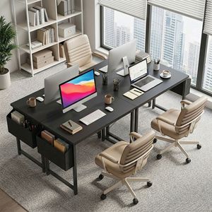<b>Laptop</b> Table for Small Spaces Modern Home Office <b>Desk</b> with Storage Bag and Hook Study Writing Table - Product Image 5
