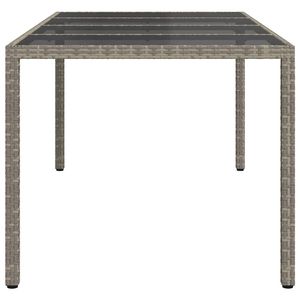 Mesa de Jardín de Ratán Sintético en Gris, 74.80 x 35.43 x 29.53 Pulgadas - Product Image 4