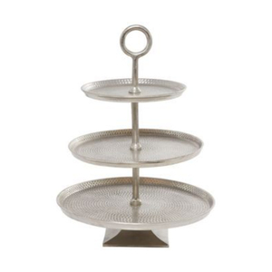 <b>3</b> <b>Tier</b> Stainless Steel <b>Cake</b> <b>Stand</b> Rectangle Shape Reusable Hand Wash Only Dessert Display for Celebrations <b>Cake</b> <b>Stand</b> - Product Image 5