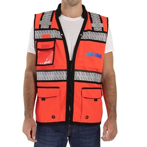 Hi Vis Workwear <b>Safety</b> Vest with Reflective <b>Tape</b> for Day and Night Visibility - Product Image 2