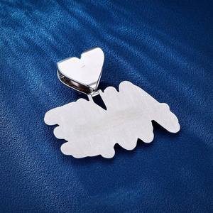 Pendentif Breloque en Argent 925 Certifié avec Moissanite, Personnalisable avec Nom, Entièrement Sertie de VVS, Style Hip Hop, Plaqué Rhodium - Product Image 2