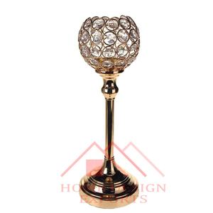 Porte-bougie chauffe-plat décoratif pour la maison, globe en cristal perlé pour centres de table de mariage - Product Image 1