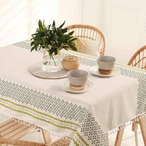 New Arrival100% Pure Cotton Linen Luxury Wedding <b>Party</b> <b>Decorative</b> Embroidered <b>Table</b> Cloths - Product Image 5