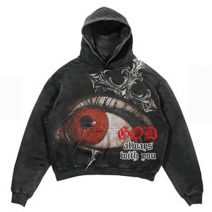 Sudaderas con Capucha Unisex Personalizadas con Estampado Puff, 400 GSM, Tejido de Felpa 100% Algodón, Estilo Oversize, Ropa Urbana de Moda para Otoño - Product Image 4