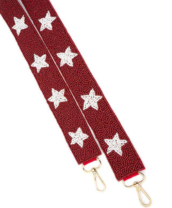 Cinturones de cuentas hechos a mano con diseño y forma personalizados, correas de guitarra de longitud personalizada y bolso con diseño de estrella bordado con cuentas. - Product Image 6