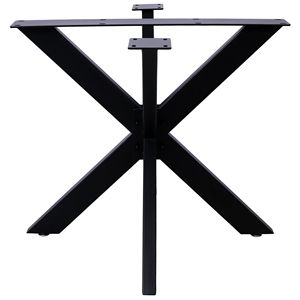 Patas de mesa de acero en forma de araña, de alta resistencia, color negro, 28'' de alto x 32'' de ancho x 33'' de profundidad, para mesas de comedor y mesas de centro. - Product Image 2