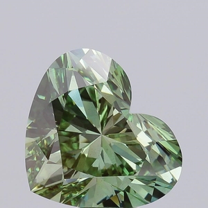 Diamant de laboratoire taille cœur 8,04 carats, vert vif fantaisie, SI1, certifié IGI, CVD, diamant en vrac pour la fabrication de bijoux - Product Image 1