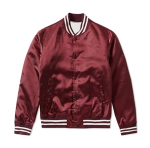 Chaqueta Varsity de Satén Personalizada de Nuevo Diseño al por Mayor, Chaqueta Varsity 100% Poliéster, Chaquetas Varsity de Béisbol de Satén para Hombre - Product Image 6