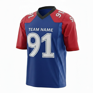 Maillot de football américain haut de gamme, uniforme d'équipe personnalisé, vêtements de sport respirants à séchage rapide, impression par sublimation, vente en gros directe d'usine - Product Image 4