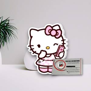 Paleta Magnética de Alta Calidad con Forma de Diamante para Extensiones de Pestañas Hello Kitty, Soporte Acrílico Personalizado para Artistas de Pestañas - Product Image 4