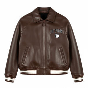 Best Price Men's Leather Jacket Premium Winter Jacket Genuine Leather Windproof Waterproof Plain Dyed All Sizes Available - Product Image 1