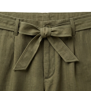 Pantalon décontracté intelligent taille haute élastique avec ceinture pour femme, idéal pour l'été – Vente en gros OEM/ODM, personnalisation du logo, faible MOQ, couleurs variées - Product Image 6