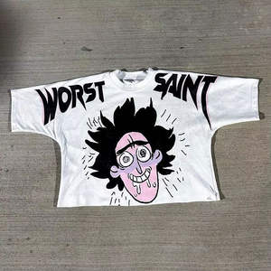 Camiseta de Verano Personalizada para Hombre, Talla Grande, Transpirable, 100% Algodón, Cuello en V, Estilo Urbano, Corte Cuadrado - Product Image 2