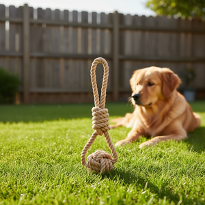 Juguete Masticable para Mascotas, Cuerda Tejida con Bola, 830 cm - Product Image 3