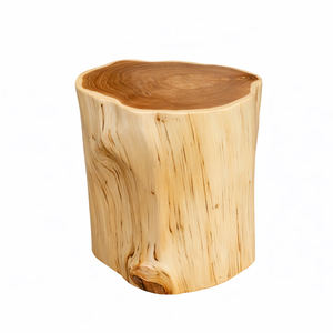 Tabouret en bois de Sua authentique et fiable, bord brut, meuble unique, robuste, éco-responsable, fait main, pour chambre d'hôtel - Product Image 2