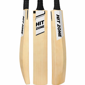 Bate de críquet profesional HIT ZONE de madera de sauce inglés, serie Power Drive, diseñado para golpes de alto impacto y rendimiento en partidos. - Product Image 1