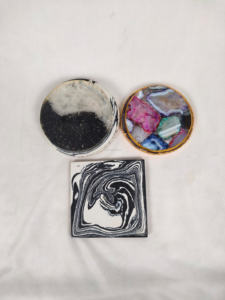 White <b>Marble</b> Luxury Eco-Friendly Coasters with Raised Edges-Custom Stone Drink Coasters for Coffee & Tea - Product Image 4