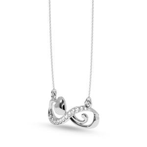 Collier pendentif cœur infini en argent 925 plaqué or, avec diamant de laboratoire, bijoux de luxe, cadeau pour un anniversaire de mariage - Product Image 6