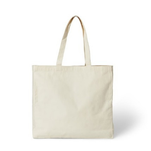 Sac fourre-tout polyvalent 100 % coton sans soufflet avec longues poignées, sac de courses réutilisable, logo personnalisé pour les commandes en gros - Product Image 2