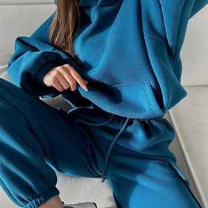 Survêtement cargo personnalisé avec logo pour femmes, ensemble 2 pièces, sweat-shirts à manches longues avec fermeture éclair intégrale, pantalon de jogging, tenue décontractée - Product Image 5