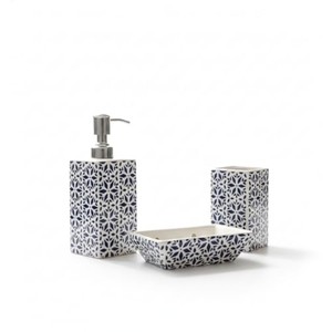 Lámpara de aceite geométrica cuadrada de cerámica hecha a mano |   Accesorios de Baño Azul Marino para Decoración del Hogar al por Mayor - Product Image 3