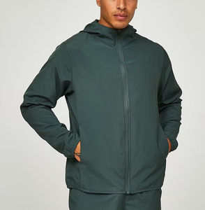 Ensemble coupe-vent décontracté pour homme avec logo personnalisé, ensemble deux pièces en polyester respirant, survêtement coupe-vent pour homme - Product Image 3