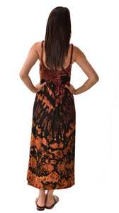 Robe maxi bohème peinte à la main, tie-dye, en rayonne et élasthanne, idéale pour les festivals - Product Image 3