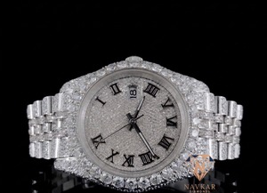 Reloj de Cuarzo VVS Moissanite Diamond Hip Hop con Números Romanos Analógicos de 36 mm para Hombre Disponible al Mejor Precio - Product Image 3