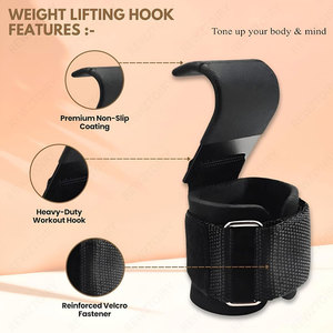 Universal Nylon Non-Skid Wrist Brace with <b>Hook</b> & Loop Closure for Summer Weight Lifting Support - Product Image 2