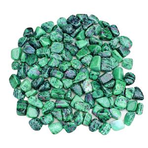 Pierre roulée en Zoisite Rubis en gros, cristal de guérison naturel, pierre précieuse polie, sculpture d'amour, bijoux de méditation Reiki, vert - Product Image 6