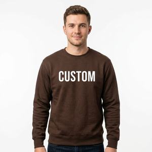 Men's <b>Pink</b> Crew Neck Sweatshirt Custom Print Regular Fit Casual Autumn Wear 100% Cotton Fleece Pullover - Product Image 6
