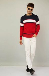 Suéteres de punto de invierno para hombre de primera calidad, suéteres a rayas de moda para hombre, a precio de mayoreo por fabricante. - Product Image 4