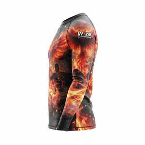 Best Quality Plain Long Sleeve Rush Guard for Men New Arrival Breathable Rash Guard Stylish Rash Guard <b>Compression</b> <b>Shirt</b> - Product Image 3