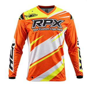 เสื้อแข่งรถมอเตอร์ครอส ATV UTV BMX คุณภาพสูงแบบใหม่ พิมพ์ลายแบบซับลิเมชั่น กันลม ไซส์ใหญ่ แห้งเร็ว - Product Image 1