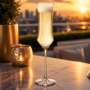 Handmade Borosilicate 180ml Champagne <b>Flutes</b> Lead-Free Clear Stemmed <b>Prosecco</b> Sparkling Wine Toasting Glasses - Product Image 5