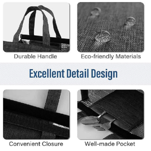 Sac Isotherme de Luxe pour Repas, Sac à Déjeuner Thermique avec Fermeture Éclair et Multiples Poches pour Voyages, Bureau, École, Pique-niques et Activités - Product Image 3