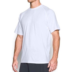 เสื้อยืดผู้ชาย สีขาว คอกลม แขนสั้น ทรงปกติ ผ้าฝ้าย 180gsm ย้อมเส้นด้าย สำหรับออกกำลังกาย - Product Image 4