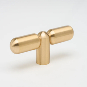 Tubby T-Pull Brass T-Shaped Brass Cabinet Handle Minimalist Design Durable Furniture <b>Knob</b> - Product Image 3