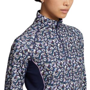 <b>Navy</b> Blue <b>Women's</b> Printed Golf Top Long Sleeve Sports Shirt With Matching <b>Skirt</b> Outdoor Athletic Golf Tennis Uniform - Product Image 4