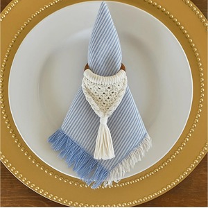 Elegante Anillo Porta Servilletas de Macramé, Ideal para Decoración de Mesas en Vacaciones, Fiestas en la Playa y como Adorno para Mesas en Restaurantes de Mariscos - Product Image 3