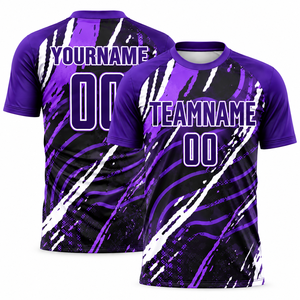 Maillot de football personnalisé sublimé pour homme, séchage rapide, respirant, manches courtes, col entièrement imprimé, uniforme sportif athlétique - Product Image 4