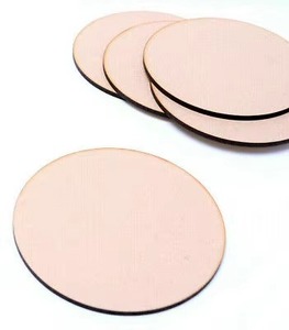 REHMAN CRAFT Round MDF <b>Coasters</b> with Modern Design Handmade & Washable 9cm Diameter <b>Cork</b> Backing - Product Image 4