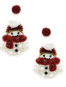 Boucles d'oreilles fantaisie grandes créoles perlées et bijoux d'oreille motif floral Genz Era pour filles d'Inde - Product Image 3