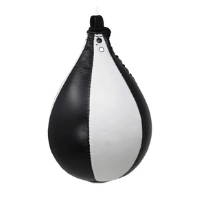 Ballon de Réflexe de Boxe à Vitesse Réglable, Entraîneur de Vitesse, Logo Personnalisable, Emballage en Bande, Cuir Noir et Rouge, Compatible avec Sac de Frappe pour l'Amélioration de la Vitesse - Product Image 2
