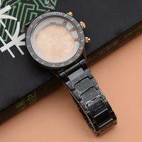 Nouvelle montre en céramique avec adaptable pour armani AR70002 costume Case Dial Black