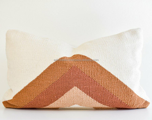 100% algodón Boho almohada borlas geométrico Floral impreso fundas de cojines tejido a mano rayas decorativas a cuadros número de modelo - Product Image 2