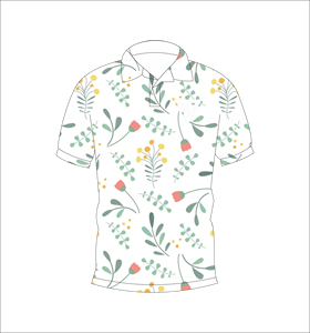 Men's <b>White</b> Floral Print <b>Polo</b> Shirt Short Sleeve Casual Summer Golf Shirt - Product Image 1