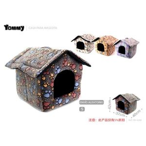 Maison pour animaux Yommy en flanelle, taille L, 58x49x51cm, pour chiens et chats, abri intérieur confortable - Product Image 3