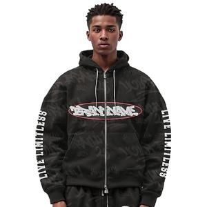 Survêtement 100% coton de haute qualité pour hommes, séchage rapide et respirant, imprimé solide, coupe-vent et grande taille, ensemble d'hiver pour adultes - Product Image 3